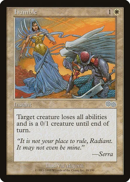 Humble, Magic card USG 18 — Urza's Saga set