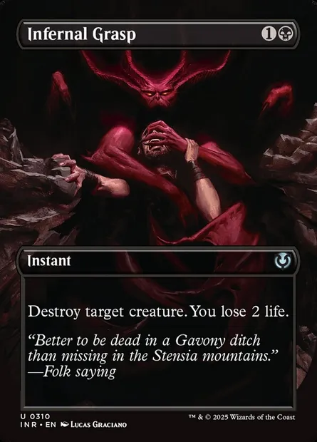 Infernal Grasp, Magic card INR 310 — Innistrad Remastered set