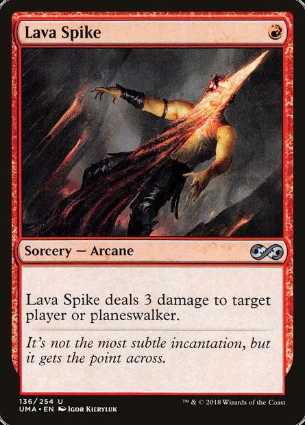 Pointe de Lave, carte Magic UMA 136 — extension Ultimate Masters