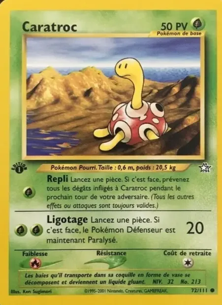 Caratroc, carte Pokémon NG 72 — extension Neo Genesis