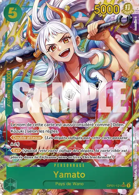 Yamato, carte One Piece OP01-121 — extension ROMANCE DAWN