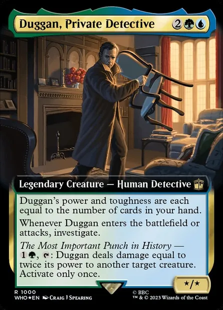 Duggan, Private Detective, Magic card WHO 1000 — Doctor Who set