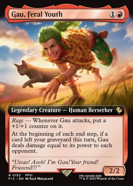 Gau, Feral Youth, Magic card FIC 152 — Final Fantasy Commander set