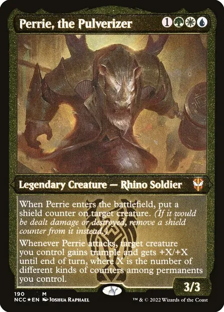 Perrie, the Pulverizer, Magic card NCC 190 — New Capenna Commander set