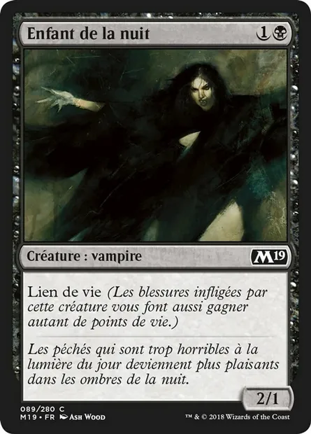 Enfant de la nuit, carte Magic M19 89 — extension Core Set 2019
