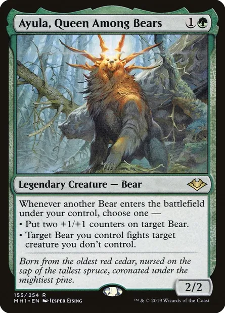 Ayula, Queen Among Bears, Magic card MH1 155 — Modern Horizons set