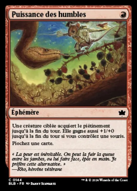 Puissance des humbles, carte Magic BLB 144 — extension Bloomburrow