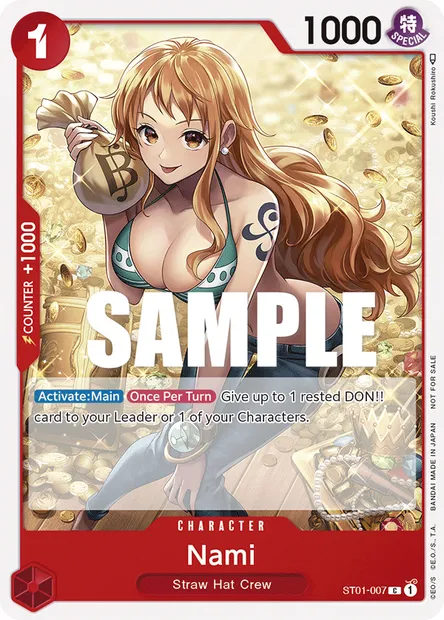 Nami, carte One Piece ST01-007 — extension Straw Hat Crew