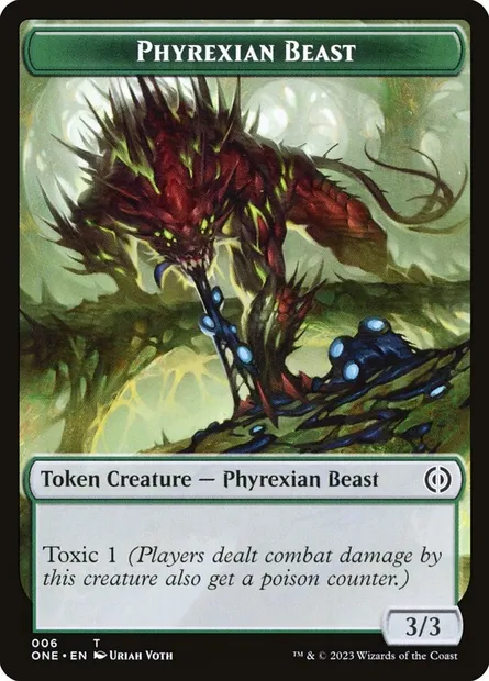 Phyrexian Beast, Magic card TONE 6 — Phyrexia: All Will Be One Tokens set