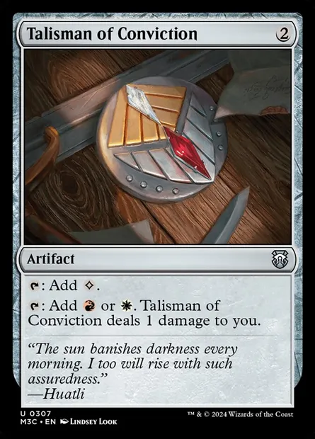 Talisman of Conviction, Magic card M3C 307 — Modern Horizons 3 Commander set