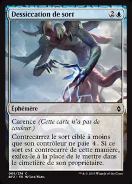 Dessiccation de sort, carte Magic BFZ 66 — extension La bataille de Zendikar
