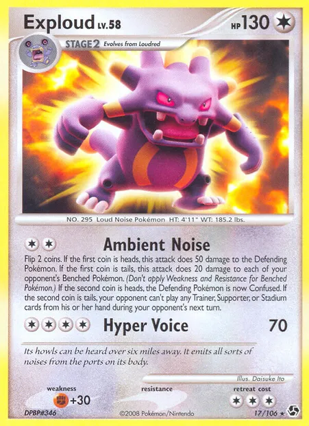 Exploud, Pokémon card GE 17 — Great Encounters set