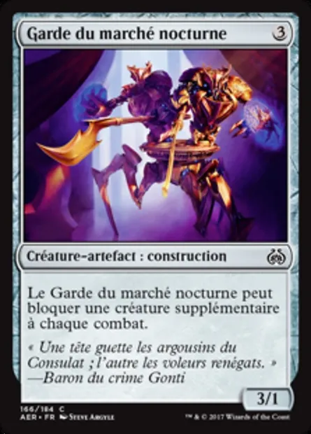 Garde du marché nocturne, carte Magic AER 166 — extension La révolte éthérique