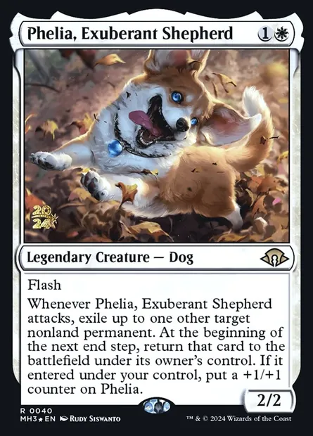 Phelia, bergère exubérante, carte Magic PMH3 40s — extension Modern Horizons 3 Promos