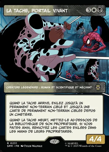 La Tache, portail vivant, carte Magic SPM 231 — extension Marvel's Spider-Man