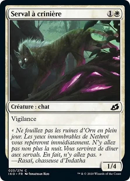 Serval à crinière, carte Magic IKO 23 — extension Ikoria: Lair of Behemoths