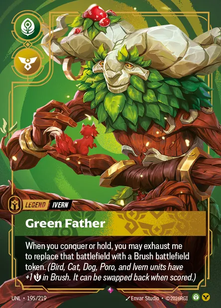 Green Father, carte Riftbound UNL 195 — extension Unleashed