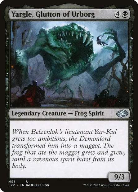 Yargle, Glutton of Urborg, Magic card J22 491 — Jumpstart 2022 set
