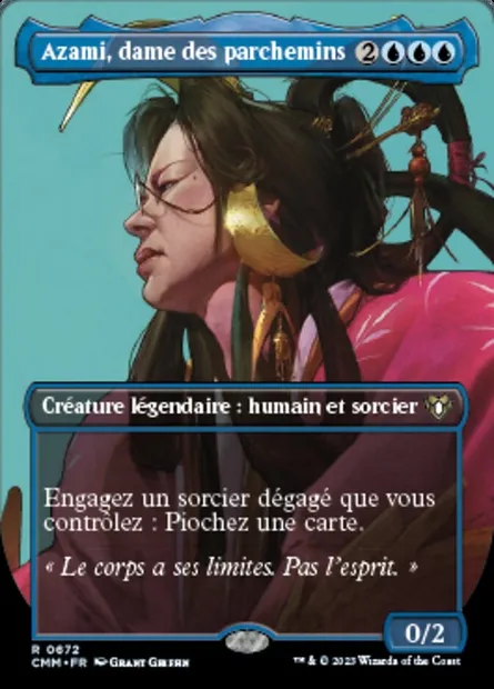 Azami, dame des parchemins, carte Magic CMM 672 — extension Commander Masters