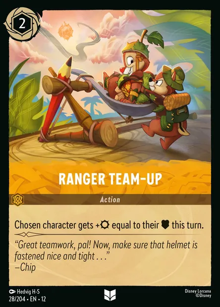 Ranger Team-Up, Disney Lorcana card CH12-028 — Wilds Unknown set