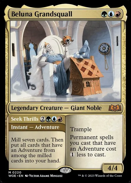Beluna Grandsquall // Seek Thrills, Magic card WOE 220 — Wilds of Eldraine set