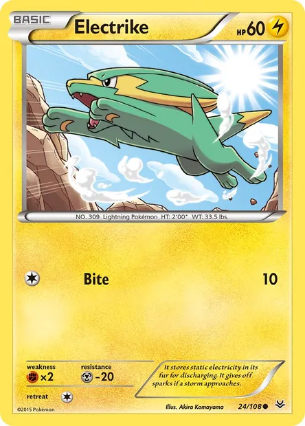 Electrike, Pokémon card ROS 24 — Roaring Skies set