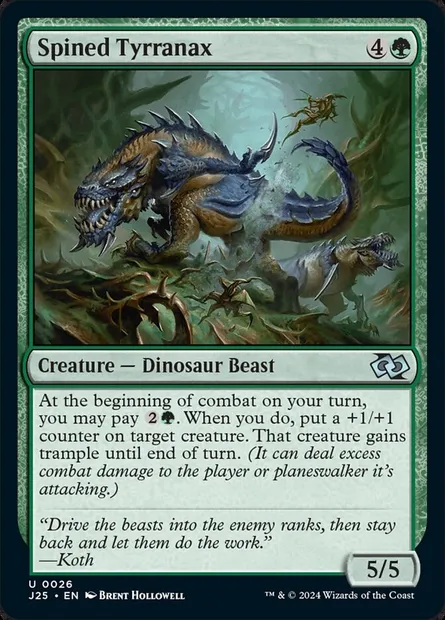 Spined Tyrranax, Magic card J25 26 — Foundations Jumpstart set