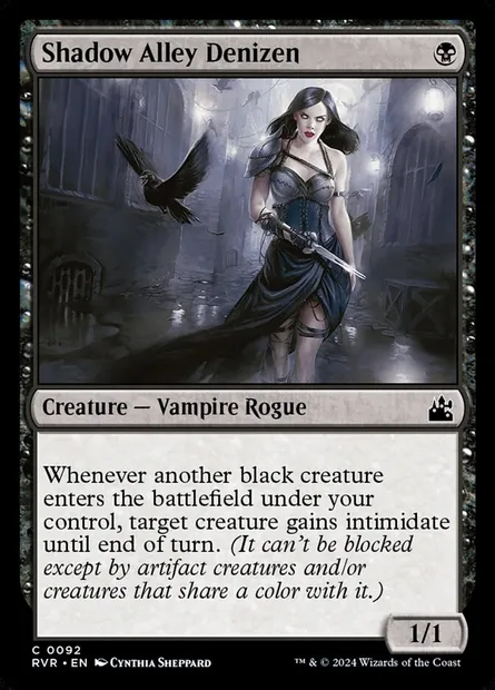 Shadow Alley Denizen, Magic card RVR 92 — Ravnica Remastered set