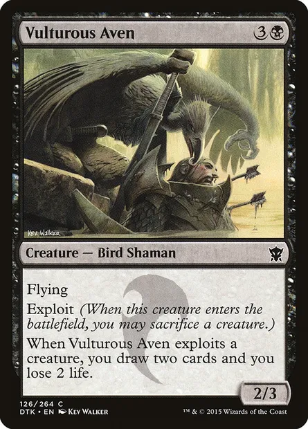 Vulturous Aven, Magic card DTK 126 — Dragons of Tarkir set