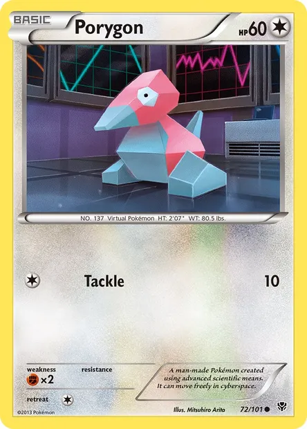 Porygon, Pokémon card PLB 72 — Plasma Blast set