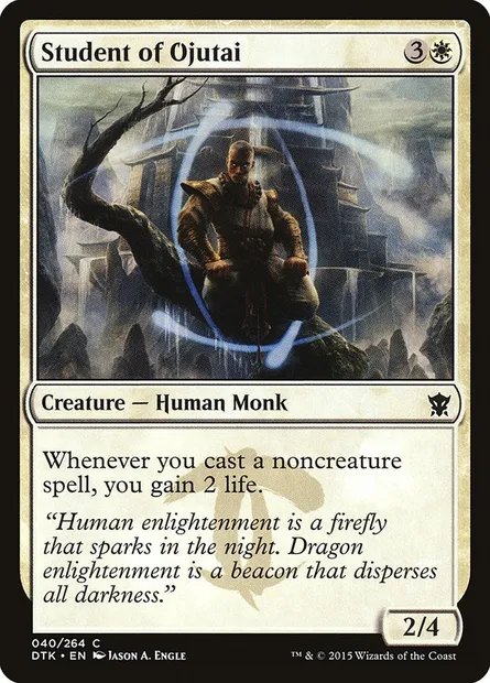 Student of Ojutai, Magic card DTK 40 — Dragons of Tarkir set