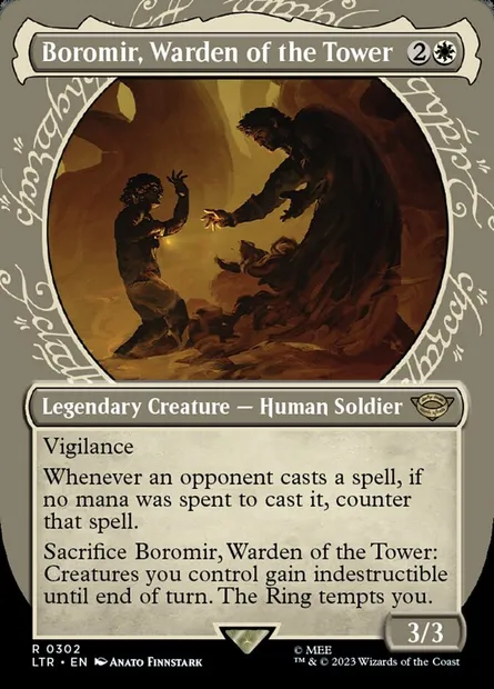 Boromir, Warden of the Tower, Magic card LTR 302 — The Lord of the Rings: Tales of Middle-earth set