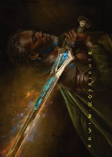 Andúril, Flame of the West // Andúril, Flame of the West, Magic card ALTR 28 — Tales of Middle-earth Art Series set