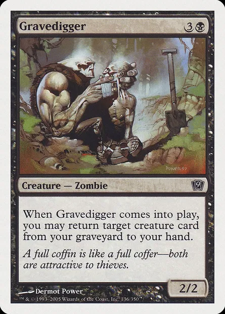 Gravedigger, Magic card 9ED 136 — Ninth Edition set