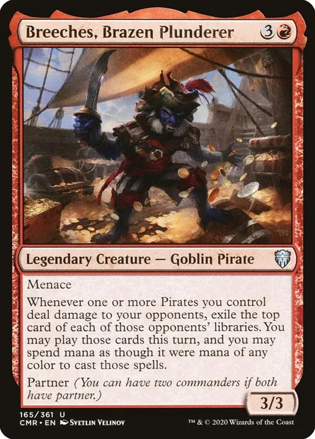 Breeches, Brazen Plunderer, Magic card CMR 165 — Commander Legends set