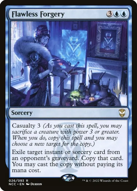 Flawless Forgery, Magic card PNCC 26p — New Capenna Commander Promos set