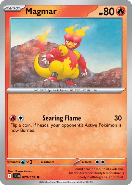 Magmar, Pokémon card JTG 020 — Journey Together set