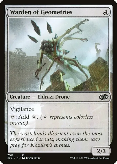 Warden of Geometries, Magic card J22 750 — Jumpstart 2022 set