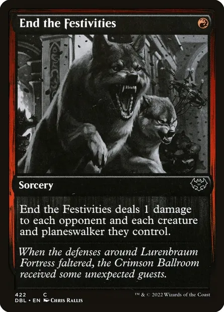 End the Festivities, Magic card DBL 422 — Innistrad: Double Feature set