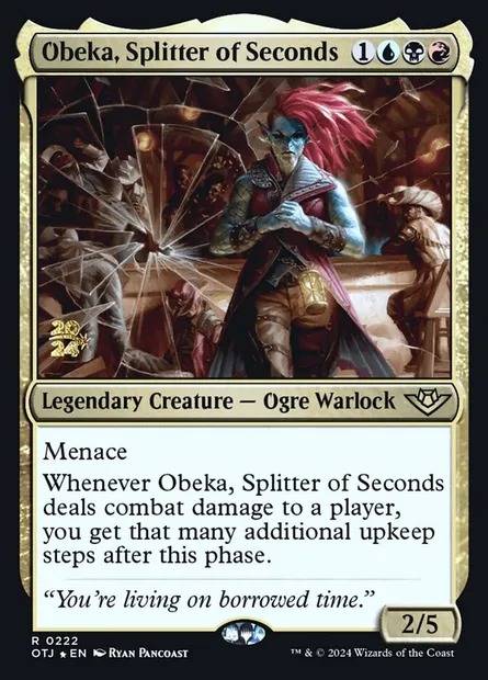 Obeka, Splitter of Seconds, Magic card POTJ 222s — Outlaws of Thunder Junction Promos set