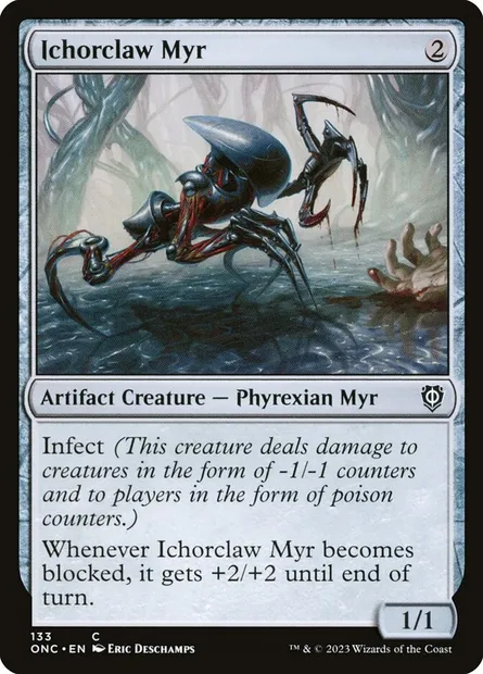 Ichorclaw Myr, Magic card ONC 133 — Phyrexia: All Will Be One Commander set