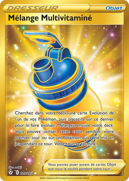 Mélange Multivitaminé, carte Pokémon EVS 229 — extension Évolution Céleste