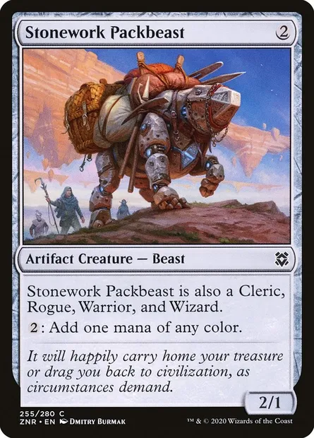 Stonework Packbeast, Magic card ZNR 255 — Zendikar Rising set