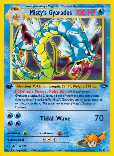 Misty's Gyarados, Pokémon card GC 13 — Gym Challenge set