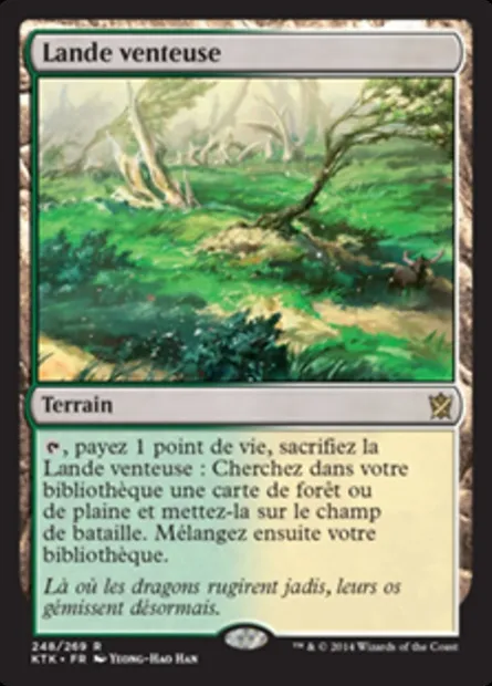 Lande venteuse, carte Magic KTK 248 — extension Les Khans de Tarkir