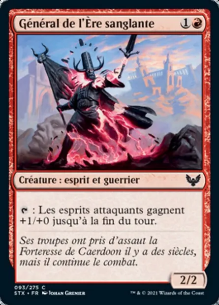 Général de l'Ère sanglante, carte Magic STX 93 — extension Strixhaven: l'Académie des Mages