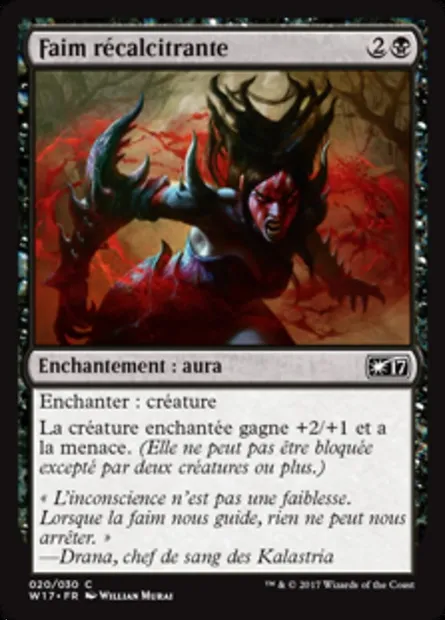Faim récalcitrante, carte Magic W17 20 — extension Welcome Deck 2017