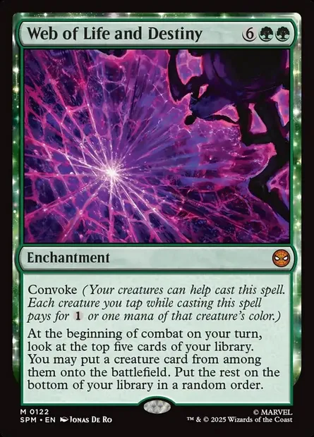 Web of Life and Destiny, Magic card SPM 122 — Marvel's Spider-Man set