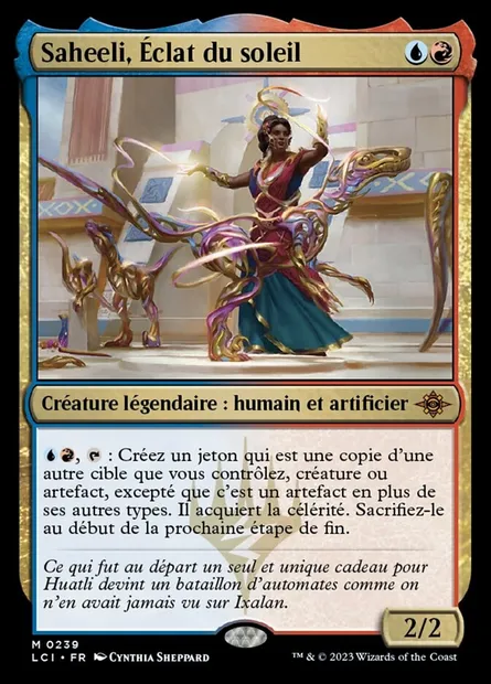 Saheeli, Éclat du soleil, carte Magic LCI 239 — extension The Lost Caverns of Ixalan
