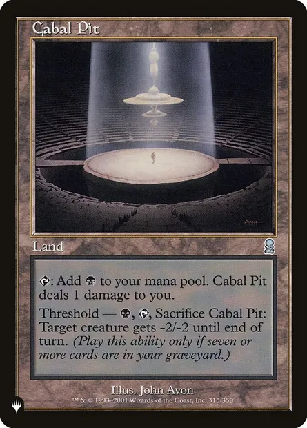 Cabal Pit, Magic card PLST ODY-315 — The List set